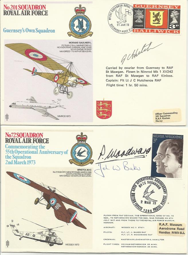 RAF Squadrons collection of flown covers in Green RAF hanger type album, Some signed by pilots, many - Bild 5 aus 5