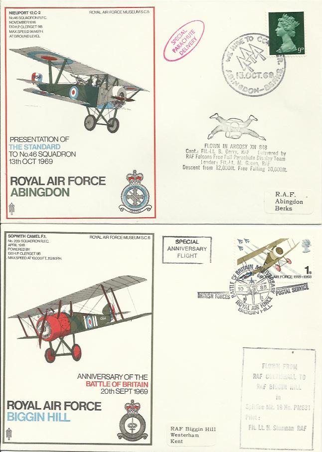 RAF SC Station collection of flown covers in RAF hanger type album, Some signed by pilots, many have - Image 2 of 5