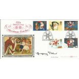 Geoffrey Palmer signed 150th anniversary of the Christmas cracker FDC. Norwich Norfolk postmark.
