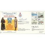 Falklands War multisigned cover. JS(AC)66 10th Anniversary of the liberation of South Georgia &