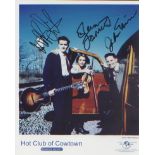 Hot Club of Cowtown. Signed by the celebrated Bluegrass band. Excellent. Est £5-7