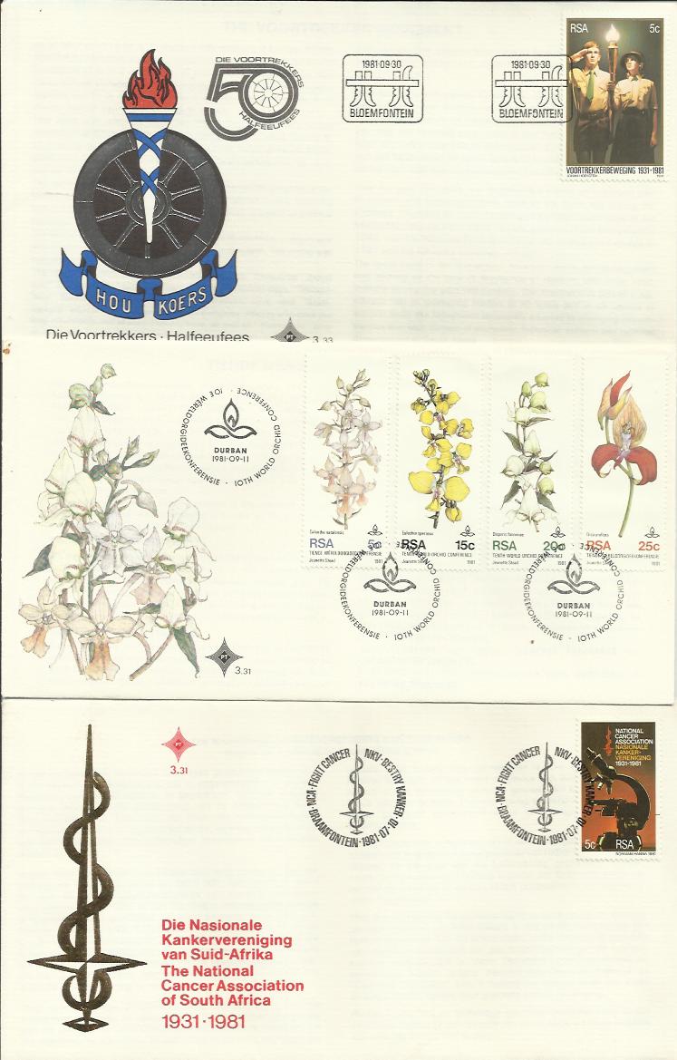 South African FDCs in Black Album. Collection of 90 cover all Full Set First Day covers from - Image 4 of 5