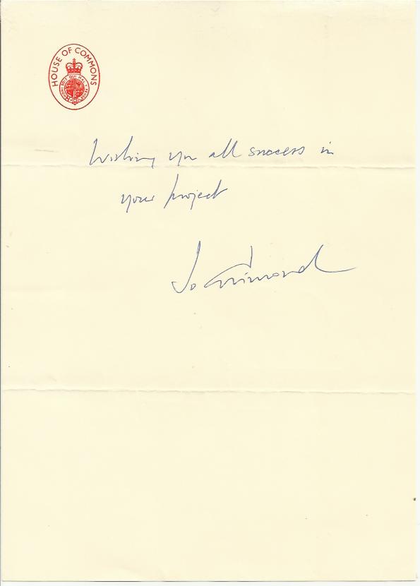 Political Collection 1. Big assortment of signed letters, photos, cards, Christmas Cards and other - Image 7 of 7