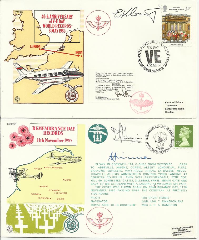 World Record Flights RD series RAF cover collection. Complete Set RD1 -12 in nice RAF black logoed - Bild 4 aus 5