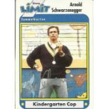 Arnold Schwarzenegger signed small 3 x 2 colour Disney Trading card for Kintergarten Cop Autograph