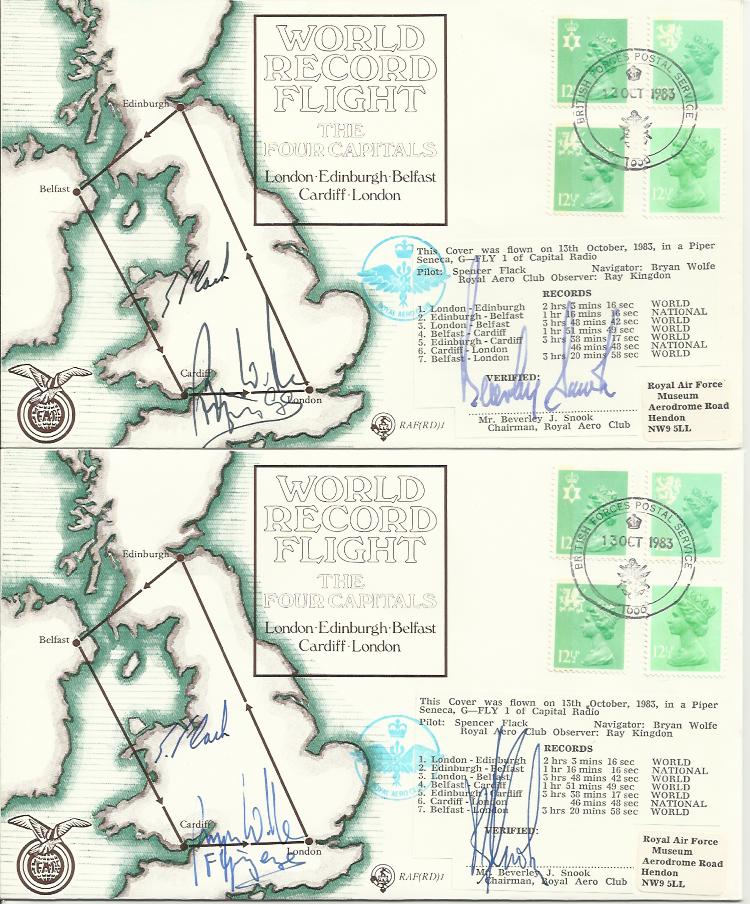 World Record Flights RD series RAF cover collection. Complete Set RD1 -12 in nice RAF black logoed - Bild 3 aus 5