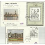 Benham Small Silk FDC 1980/81 Collection of 50+ FDCs inc 1980 London Landmarks set, Famous Authors