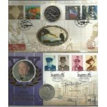 Benham Signed FDC collection of 23 official FDCs and coin covers. Boy George signed Benham