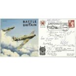 JS(CC)55 58th Anniv Battle of Britain Signed 10 Battle of Britain Pilots Crew. 19 09 98 Northolt