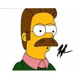 Harry Shearer 10x8 photo of Harry as Ned Flanders from The Simpsons, signed by him in London. Good