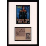 Kenneth More signed piece framed and mounted with a colour photo from the Battle of Britain Movie