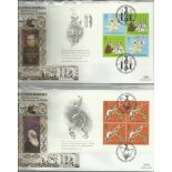 Benham Official Gold FDC collection of 24 covers in Black cover album. All have 22ct Gold borders to