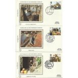 Benham Small Silk FDC 1981/82 Collection of 60+ FDCs inc 1981 Fishing set, Christmas set, Royal