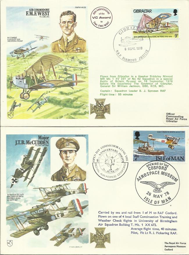 300 RAF covers in shoe box mix of Historic Aviators, Co-ordinated, Squadron series, all flown some - Bild 4 aus 5
