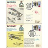 RAF Squadrons collection of flown covers in Green RAF hanger type album, Some signed by pilots, many