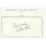 Elton John signed A6, half A4 size white sheet with Braintree & Bocking Carnival 1979 printed to top