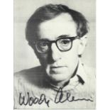 Woody Allen signed 6 x 4 b/w portrait photo. Autograph Excellent, a few tape marks to reverse.