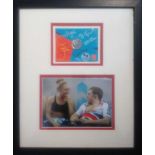 Laura Trott and Jason Kenny the golden couple of British cycling. Olympics 2012 Signed and Framed