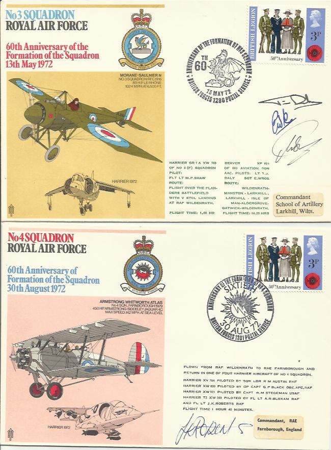 RAF Squadrons collection of flown covers in Green RAF hanger type album, Some signed by pilots, many - Bild 2 aus 5