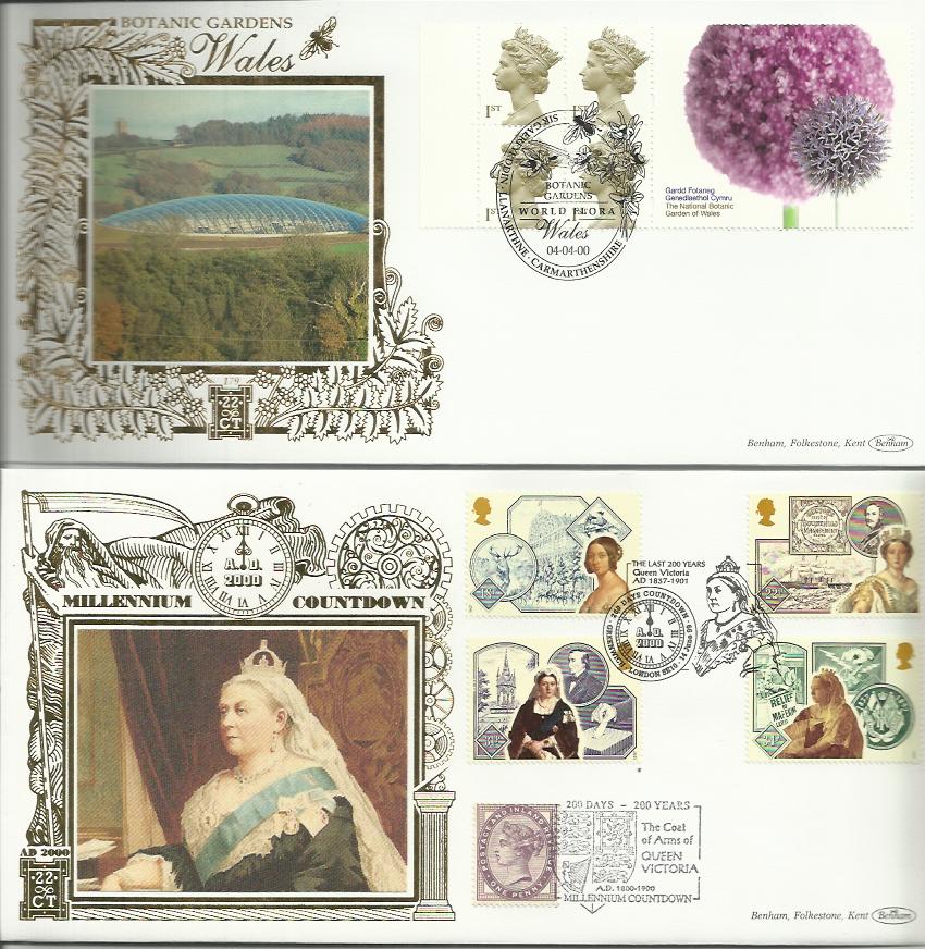 16 Benham 22ct Gold Official FDCS including - Royal Portrait official Benham 22ct gold FDC with - Image 2 of 5