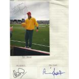 Cricket collection. Consisting of signed photo of Tom Moody and signature pieces of Ian Botham and