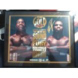 Mike Tyson & Evander Holyfield signed framed poster 60 X 50cm for the 1997 The Sound and the Fury