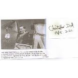 Squadron Leader John Christopher Shaboe Doll DFC Rare signature of Acting Squadron Leader John