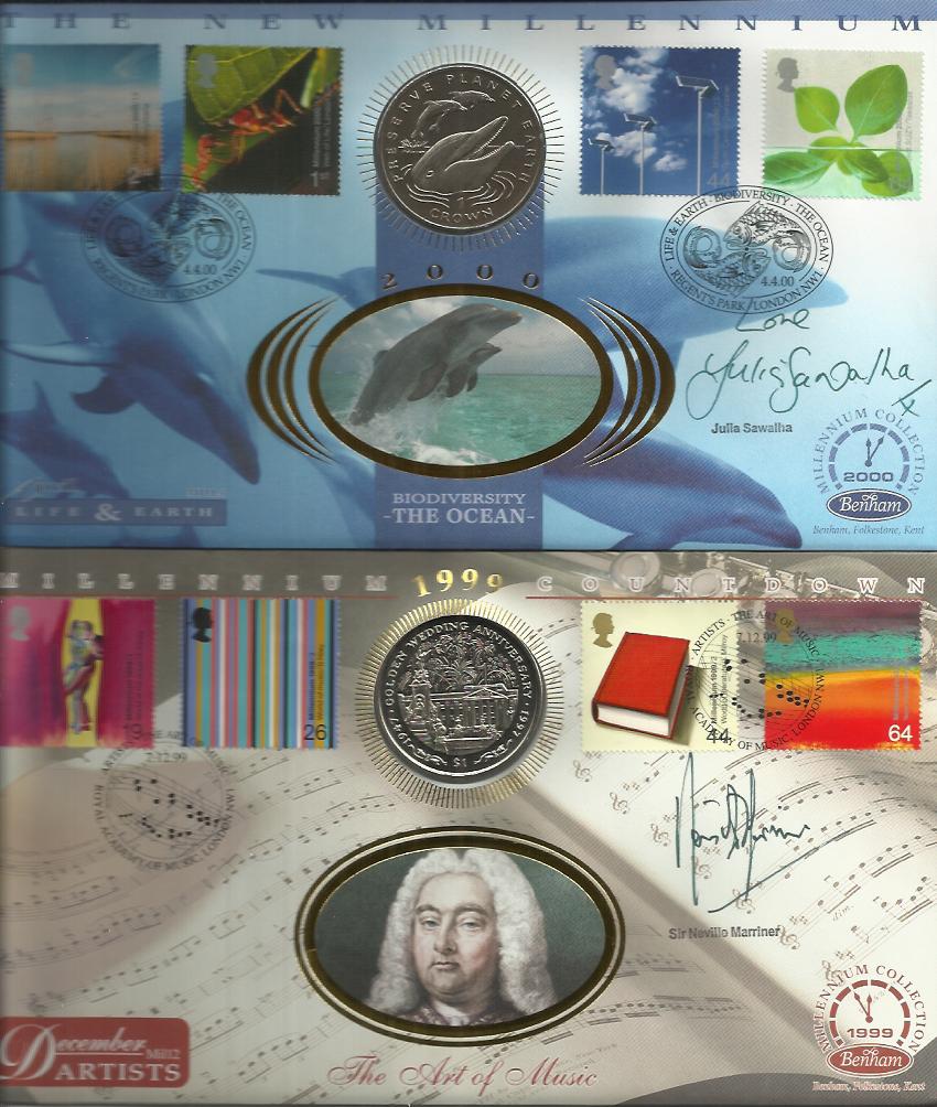 Benham Signed FDC collection of 23 official FDCs and coin covers. Boy George signed Benham - Image 5 of 5