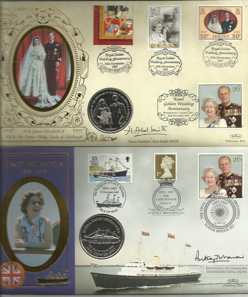 Signed Benham Coin Cover collection. 16 Coin FDCs in Red Coin Cover Album includes 1998 Q Mother - Image 2 of 5