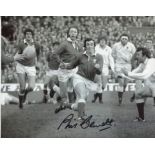 Phil Bennett: 8x10 inch photo hand signed by former Welsh Rugby Union legend Phil Bennett