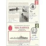 Navy Collection of 18 WW2 veterans autographed on three official Navy cover. 50th anniv of Operation