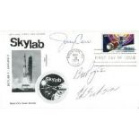 NASA Skylab Crew: 1964 Skylab cover with Houston postmark signed by Skylab crew Ed Gibson, Jerry