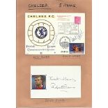 Chelsea Football collection of 5 signed covers and magazine photos including Steve Wicks, Kenny