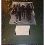 Army Game A 30cm x 46cm double mount in acid free mount board, mounted with a rare album page signed