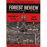 Billy Bremner, Charlton, Hunter. Rare 1970 football programme for the match between Nottingham
