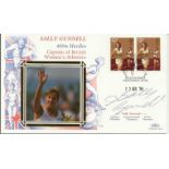 Sally Gunnell signed on her own 1994 Benham Silk cover comm. Here 400m hurdles Olympic