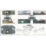 Ron Moody: 2004 Classic Locomotives (Royal Mail) FDC signed by Ron Moody, who has also drawn a