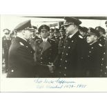 Admiral Kurt-Caesar Hoffman signed photograph. 6x4 inches black and white photograph signed by