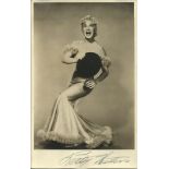 Betty Hutton signed 14cmx9cm sepia photo. February 26, 1921 March 11, 2007)] was an American