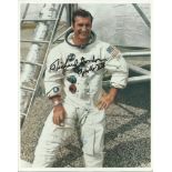 Richard Gordon signed 10 x 8 white space suit photos. Good condition