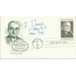 Admiral Friedrich Oskar Ruge signed 1973 US Harry S Truman FDC.24 December 1894 3 July 1985) was