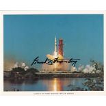 Dannenberg Konrad, A 10 x 8 inch colour image of the launch of Skylab and signed in bold black