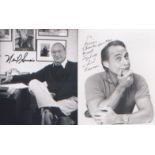 Broadway comedy. A pair of signed 10 x 8 inch photos of Broadway playwright Neil Simon and