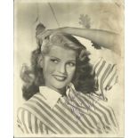 Rita Hayworth signed 25cmx20cm sepia photo. October 17, 1918 May 14, 1987) was an American actress