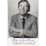 Carry on - Kenneth Williams. A signed dedicated p/c of the legendary comic actor. Excellent.