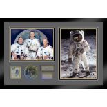 Apollo XI crew signed Presentation. Neil Armstrong signed the famous Belgian stamp block issued