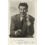 Max Bygraves signed 14cmx9cm sepia photo. Dedicated to Phylis. (16 October 1922 31 August 2012), was