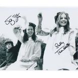 Agutter/Thomset. A 10 x 8 inch b/w photo from the Railway Children and clearly signed in black