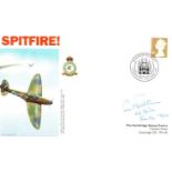 Sqn Ldr Hubert Patten 64 Sqn pilot who flew in the Battle of Britain Signed the Cambridge “Spitfire”