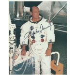 Charles Conrad signed 10 x 8 white space suit photos. Good condition